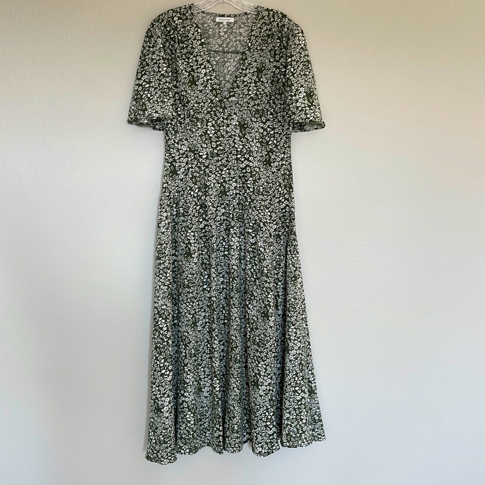 Crescent floral maxi dress